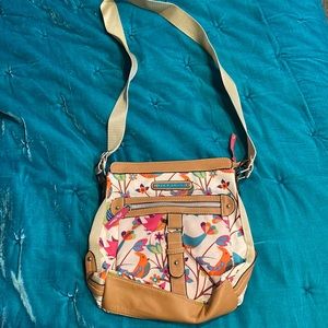 Lily Bloom Crossbody Colorful Bird Purse, Gently Used